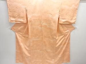 未使用品　流水に笹模様織り出し色無地着物